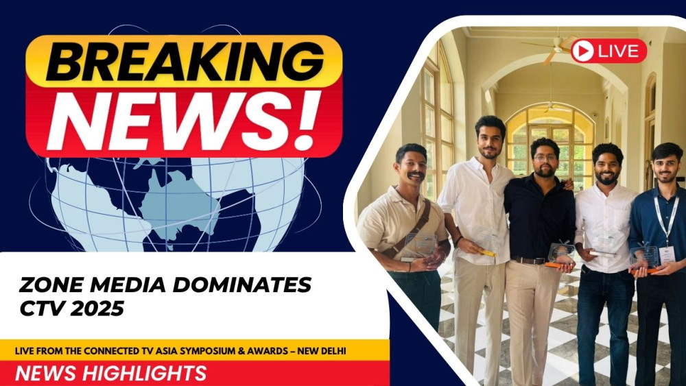 Zone Media Shines Bright with 4 Wins at AGENCY REPORTER’s CTV Awards 2025